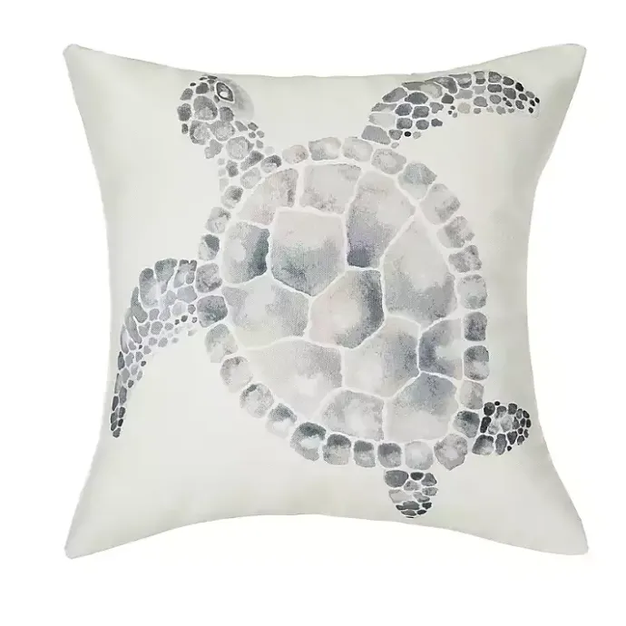 Sale Kirklands Home Blue Turtle Outdoor Pillow