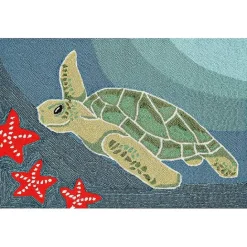 Clearance Kirklands Home Blue Turtle Scatter Rug