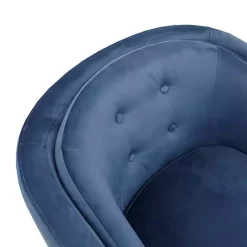 Sale Kirklands Home Velvet Tufted Midcentury Modern Accent Chair Blue