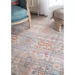 Outlet Kirklands Home Blue Vintage Killian Area Rug, 5x8