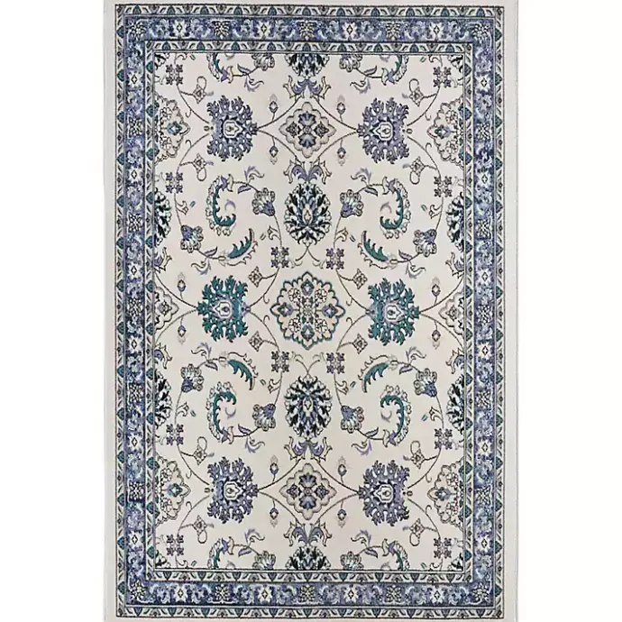 Best Kirklands Home Blue Vintage Medallion Indoor/Outdoor Rug, 4x6