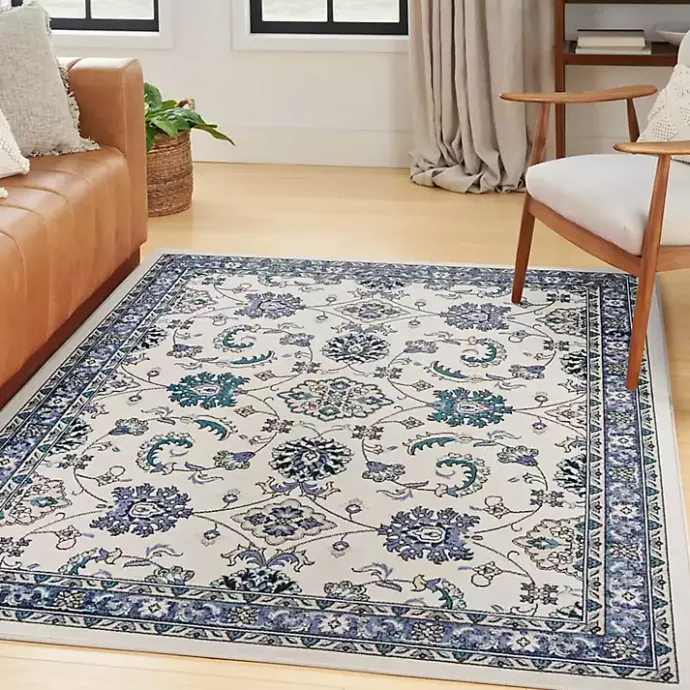 Best Kirklands Home Blue Vintage Medallion Indoor/Outdoor Rug, 4x6