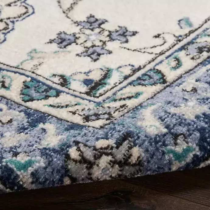 Best Kirklands Home Blue Vintage Medallion Indoor/Outdoor Rug, 4x6