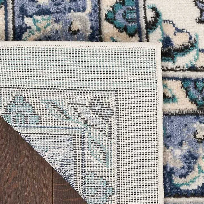 Best Kirklands Home Blue Vintage Medallion Indoor/Outdoor Rug, 4x6