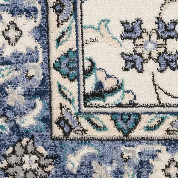 Best Kirklands Home Blue Vintage Medallion Indoor/Outdoor Rug, 4x6
