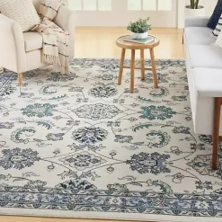 Discount Kirklands Home Blue Vintage Medallion Indoor/Outdoor Rug, 5x7
