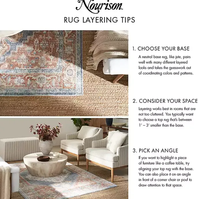 Discount Kirklands Home Blue Vintage Medallion Indoor/Outdoor Rug, 5x7