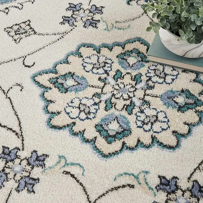 Kirklands Home Blue Vintage Medallion Indoor/Outdoor Rug, 8x10