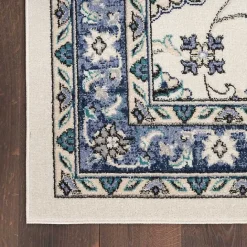 Kirklands Home Blue Vintage Medallion Indoor/Outdoor Rug, 8x10