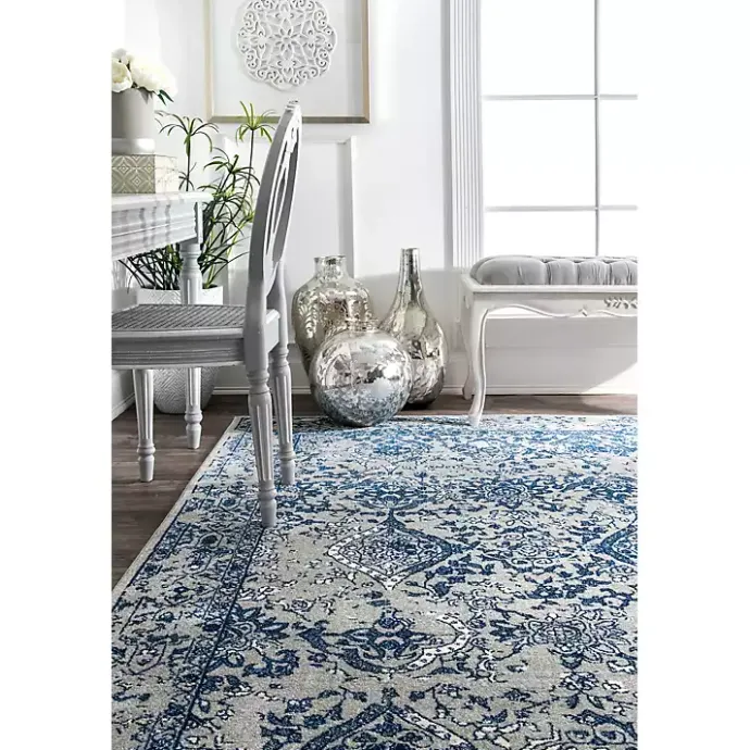Sale Kirklands Home Blue Vintage Odell Area Rug, 5x7