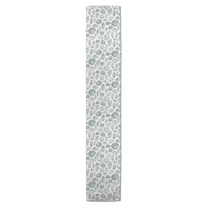 Hot Kirklands Home Blue Vintage Seashells Table Runner, 72 in.