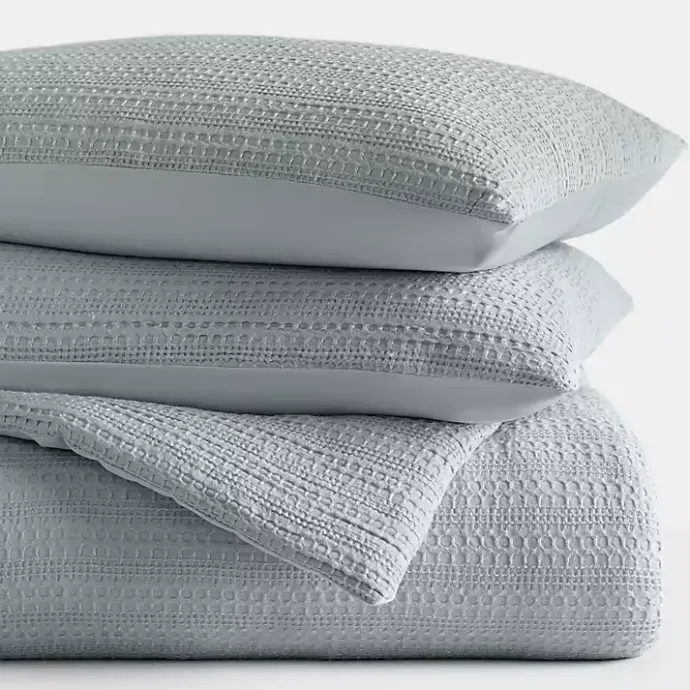 Hot Kirklands Home Waffle Ultra-Soft 3-pc. Queen Comforter Set Blue