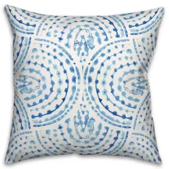 Outlet Kirklands Home Blue Watercolor Arc Outdoor Throw Pillow