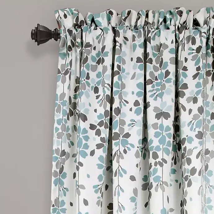 Hot Kirklands Home Blue Weeping Flower Curtain Panel Set, 95 in.