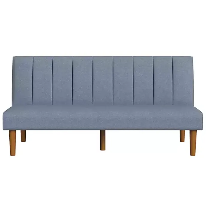 Kirklands Home Woven Channel Convertible Sofa Blue