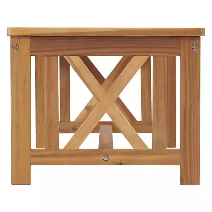 Clearance Kirklands Home Blue X-Back Acacia Wood 2-pc. Outdoor Living Set