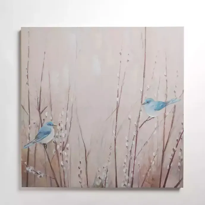 Discount Kirklands Home Bluebirds on Willow Canvas Art Print