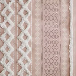 New Kirklands Home Blush Chenille Stripe Curtain Panel, 84 in. Pink