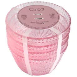 Outlet Kirklands Home Blush Circa Hobnail Bowls, Set of 4 Pink