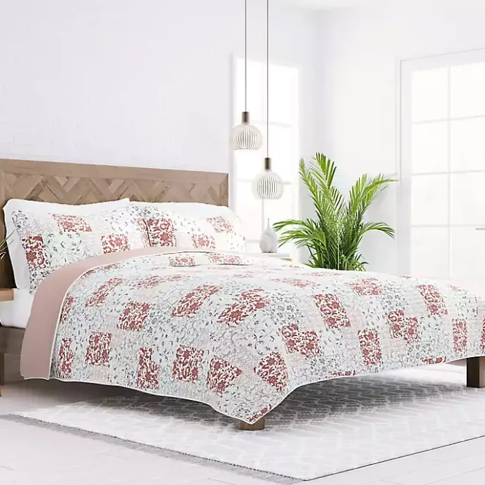 Discount Kirklands Home Blush Patchwork Reversible 3-pc. King Quilt Set