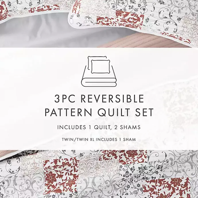 Discount Kirklands Home Blush Patchwork Reversible 3-pc. King Quilt Set