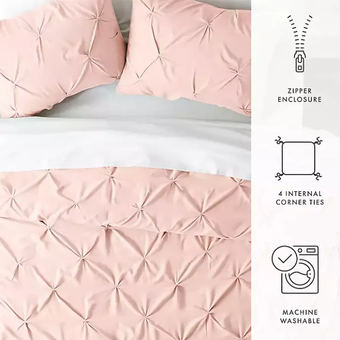 Outlet Kirklands Home Blush Pinched 2-pc. Twin Duvet Cover Set Pink