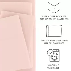 Clearance Kirklands Home Blush Ultra Soft 4-pc. Twin XL Sheet Set Pink