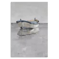 Online Kirklands Home Boat on the Horizon Canvas Art Print Gray