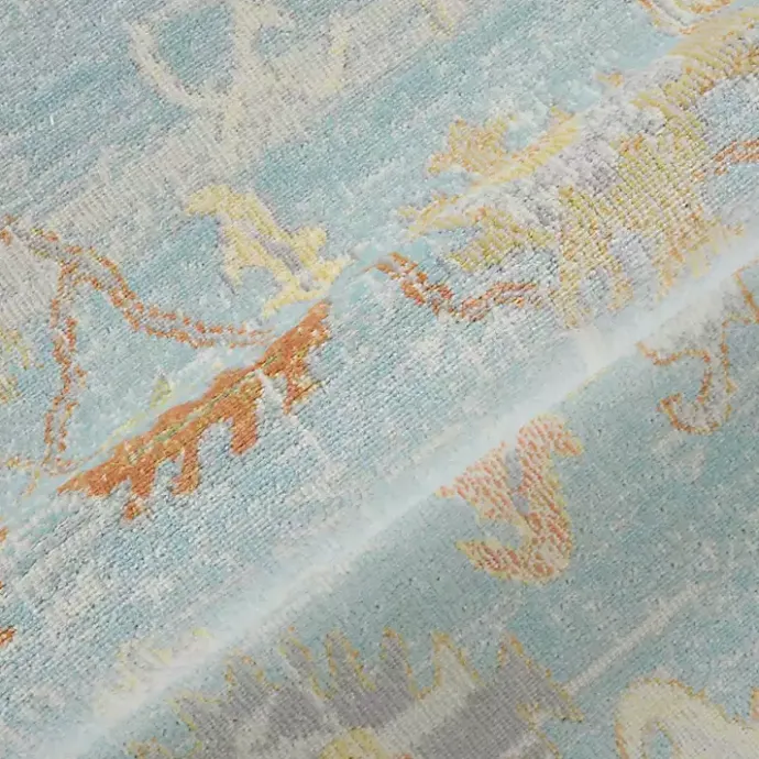 Clearance Kirklands Home Bohemian Gretna Aqua Beige Accent Rug, 2x3