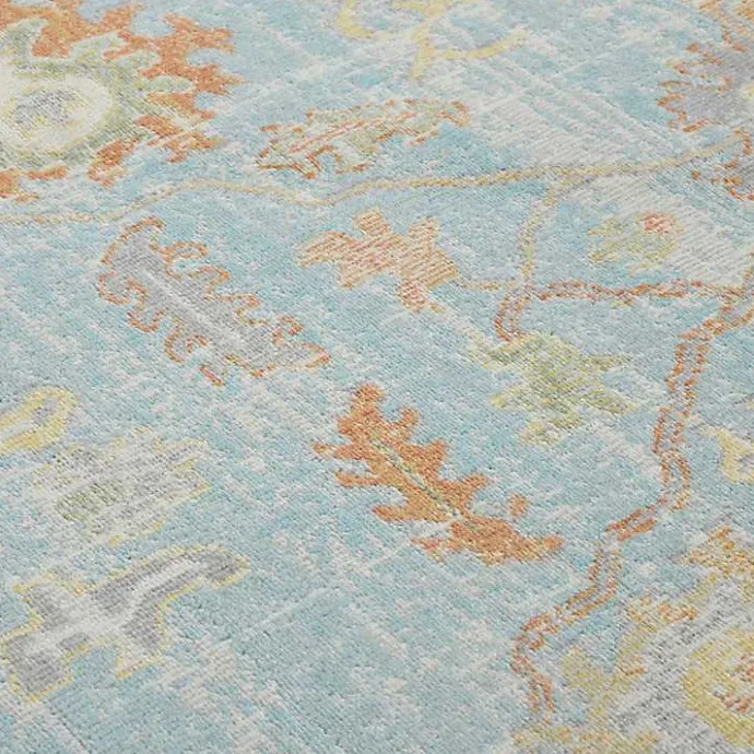 Clearance Kirklands Home Bohemian Gretna Aqua Beige Accent Rug, 2x3