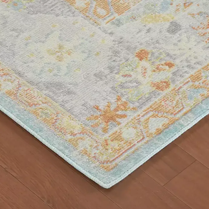 Clearance Kirklands Home Bohemian Gretna Aqua Beige Accent Rug, 2x3