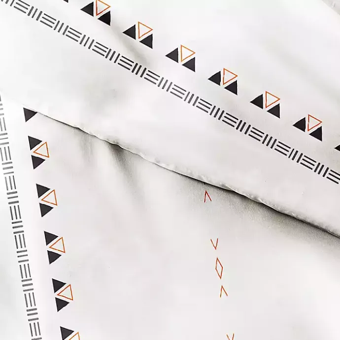 Outlet Kirklands Home Bohemian Stripe 3-pc. Queen Duvet Cover Set White