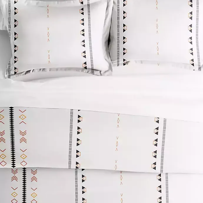 Outlet Kirklands Home Bohemian Stripe 3-pc. Queen Duvet Cover Set White