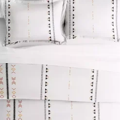 New Kirklands Home Bohemian Stripe 2-pc. Twin Duvet Cover Set White