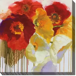 Online Kirklands Home Bold Faced Flowers Outdoor Canvas Art Print