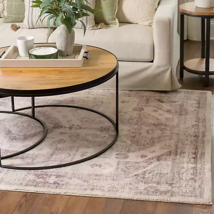 Kirklands Home Bone Rosette Area Rug, 5x7