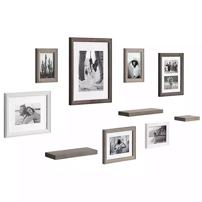 New Kirklands Home Bordeaux 10-pc. Gallery Wall Frame and Shelf Set