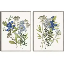 Sale Kirklands Home Botana 2-pc. Framed Canvas Art Print Set White