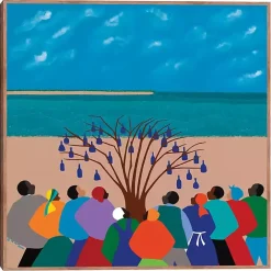 Clearance Kirklands Home Bottle Tree Gullah Islands Framed Canvas Art Print