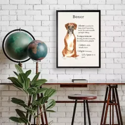 Online Kirklands Home Boxer Facts Framed Wall Plaque White
