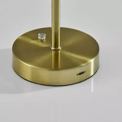 Discount Kirklands Home Brass Metal Disc Frosted Light Cordless Table Lamp Gold