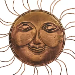 Outlet Kirklands Home Brass Sun Metal Outdoor Wall Plaque Brown