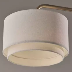 Outlet Kirklands Home Brass Two-Tiered Shade Table Lamp Gold