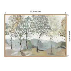 New Kirklands Home Breezy Landscape Trees I Framed Canvas Art Print