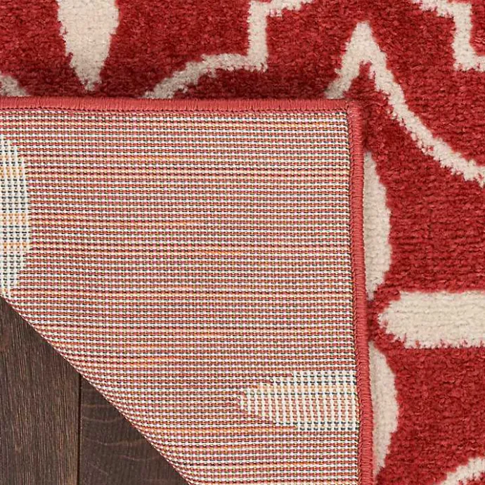 Online Kirklands Home Brick & Ivory Quatrefoil Indoor/Outdoor Rug, 8x10