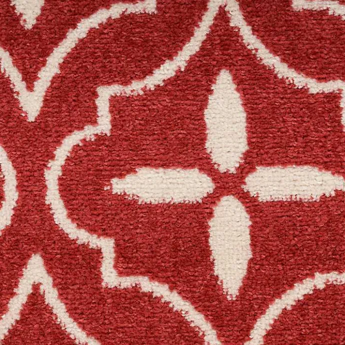 Online Kirklands Home Brick & Ivory Quatrefoil Indoor/Outdoor Rug, 8x10