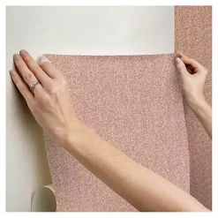 Online Kirklands Home Brick Textured Cross Woven Peel & Stick Wallpaper Pink