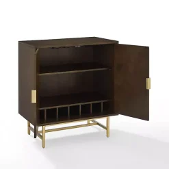 Discount Kirklands Home Brielle Golden Circle Wine Cabinet Brown