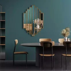 Outlet Kirklands Home Briggs Gold Metal Panels Wall Mirror