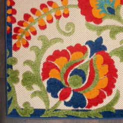 Online Kirklands Home Bright Abstract Floral Outdoor Area Rug, 5x7
